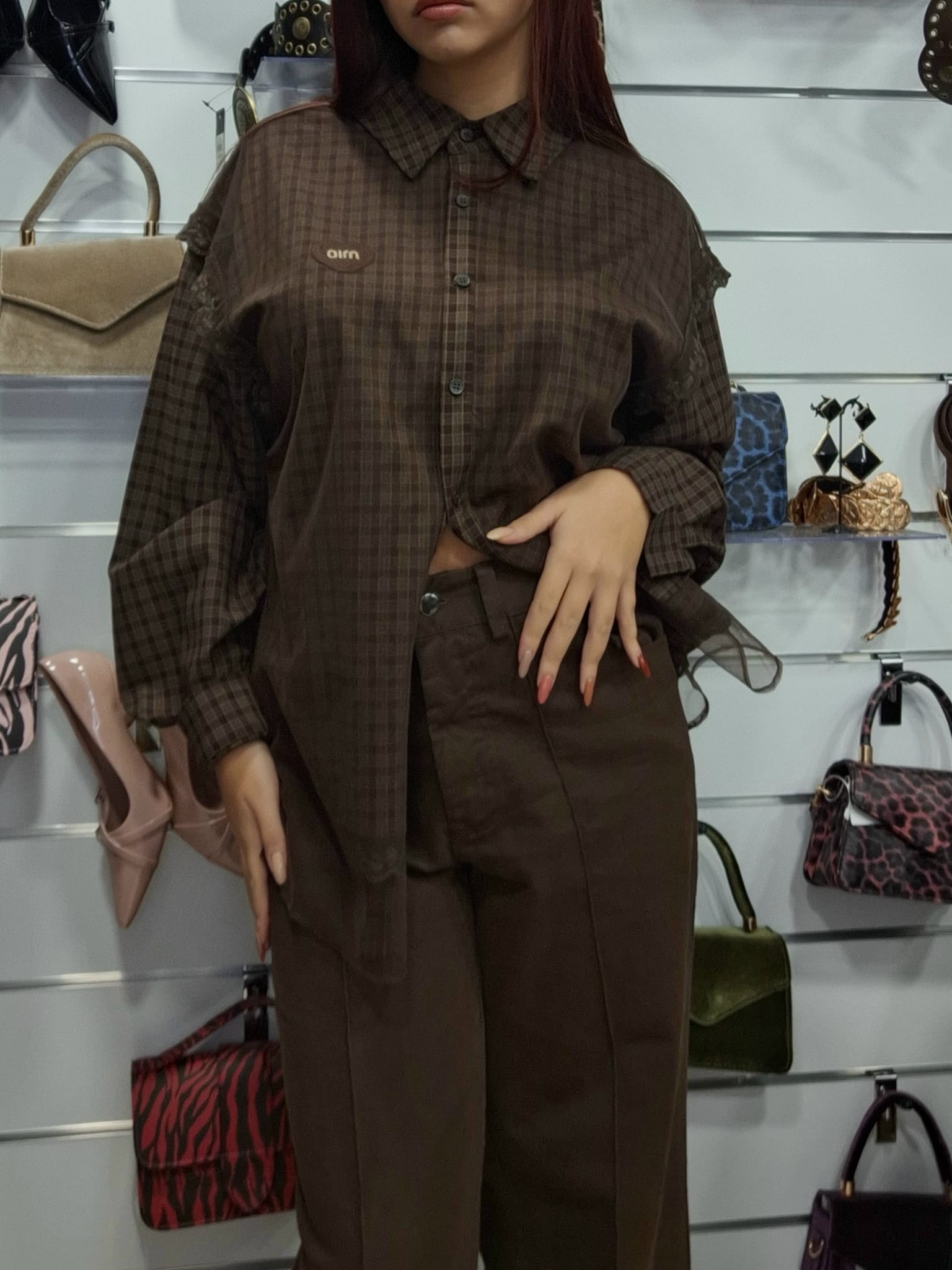 Camicia Veil Grid